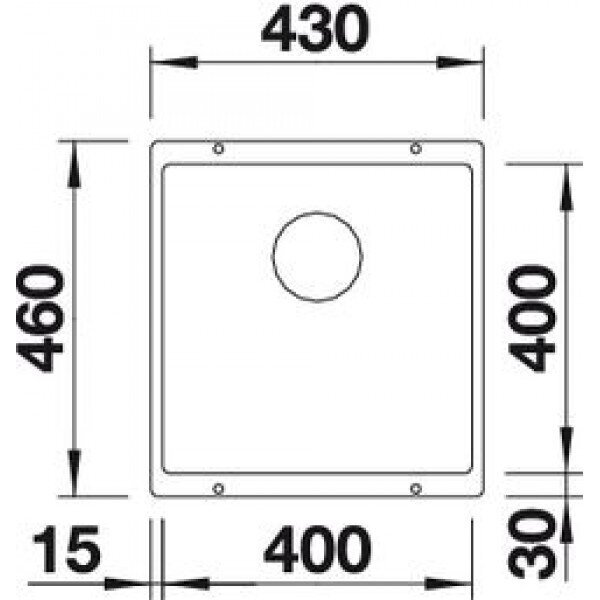 Plautuvė BLANCO SUBLINE 400-U SILG PDUR Anthracite InFino O.AF 3 Plautuvė BLANCO SUBLINE 400-U SILG PDUR Anthracite InFino O.AF 3