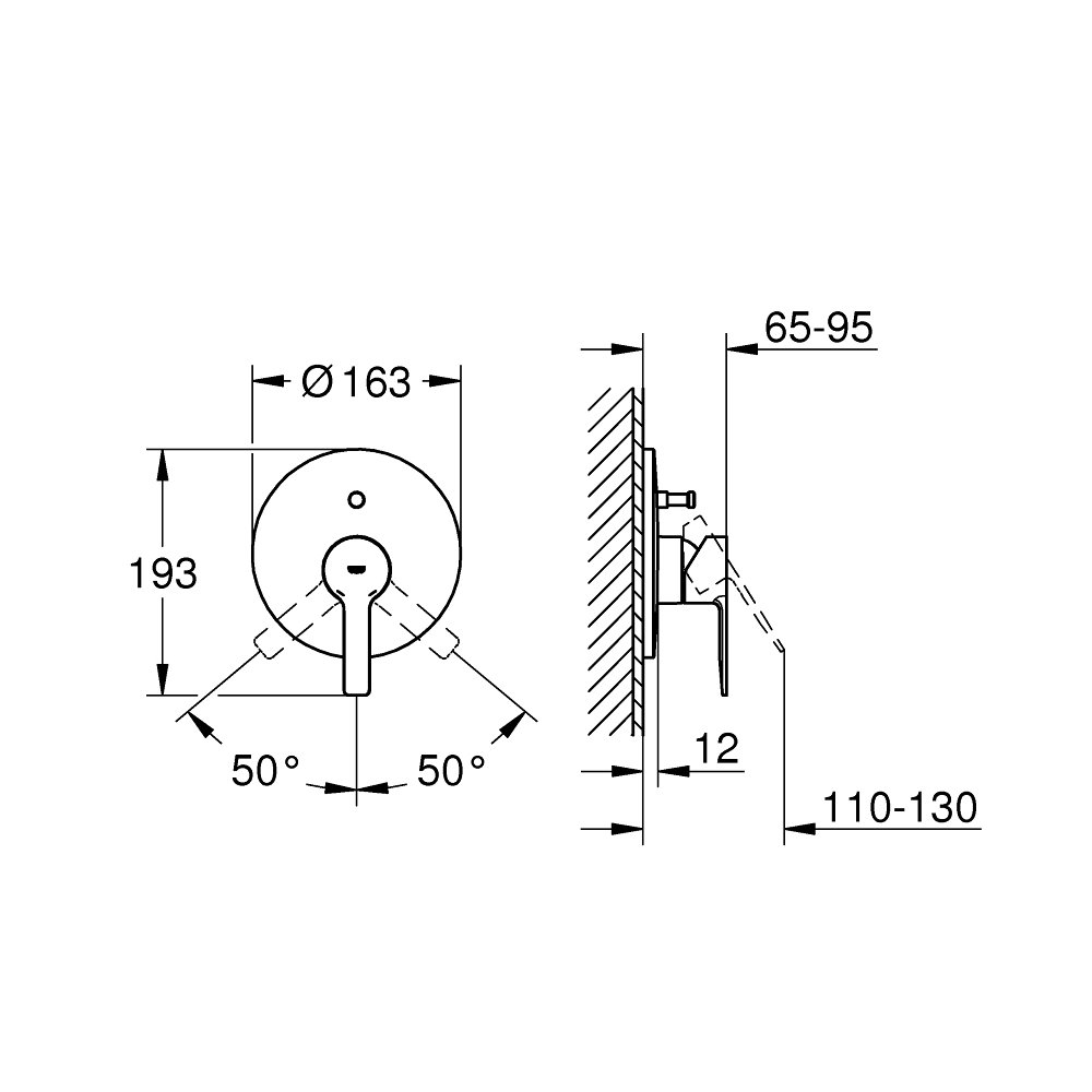 Potinkinis vonios/dušo maišytuvas Grohe Lineare chrome/supersteel 3 Potinkinis vonios/dušo maišytuvas Grohe Lineare chrome/supersteel 3