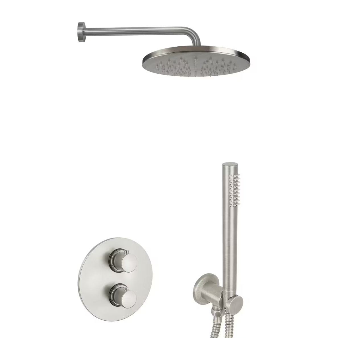 Potinkinė termostatinė dušo sistema Paffoni Light (brushed nickel)