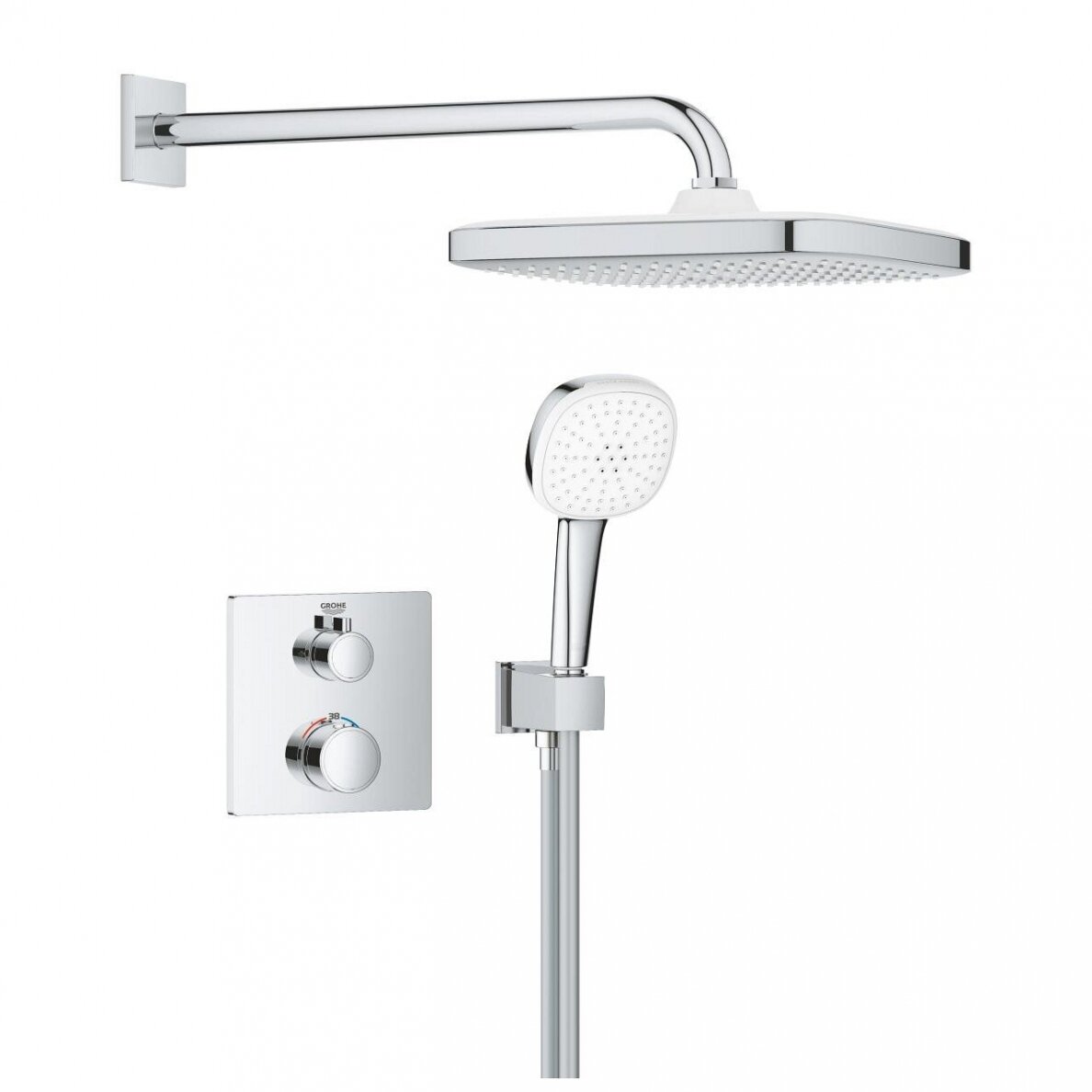 Potinkinė termostatinė GROHE GRT TEMPESTA 250 CUBE (be potinkinės dalies) 2 Potinkinė termostatinė GROHE GRT TEMPESTA 250 CUBE (be potinkinės dalies) 2