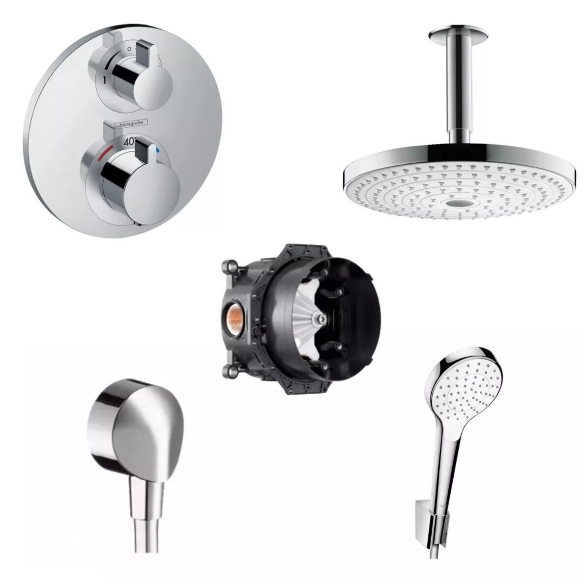 Potinkinis termostatinis dušo komplektas Hansgrohe Ecostat S Potinkinis termostatinis dušo komplektas Hansgrohe Ecostat S
