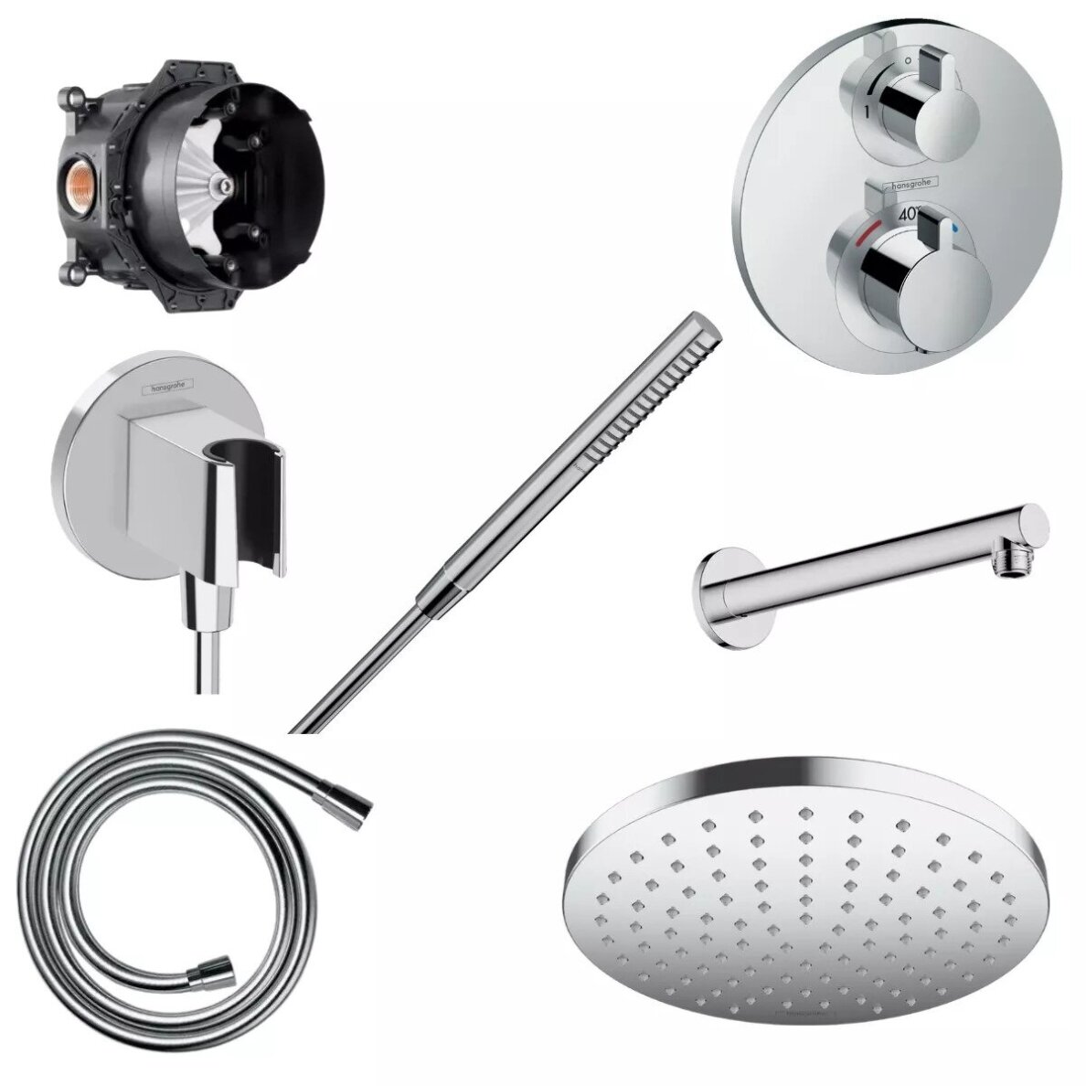 Potinkinis termostatinis dušo komplektas Hansgrohe Pulsify S Potinkinis termostatinis dušo komplektas Hansgrohe Pulsify S