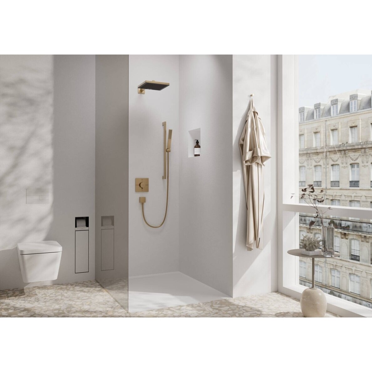 Potinkinis termostatinis maišytuvas Hansgrohe ShowerSelect Comfort E, šlifuotos bronzos 2
