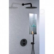 Potinkinė termostatinė dušo sistema Paffoni Light (juoda matinė)