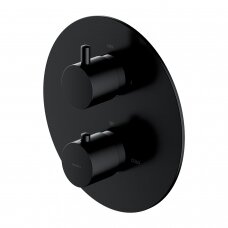 Potinkinis termostatinis juodos spalvos vonios/dušo maišytuvas su 2 išėjimais Omnires