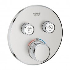 Nerūdijančio plieno spalvos potinkinis termostatinis maišytuvas Grohe GROHTHERM SMARTCONTROL