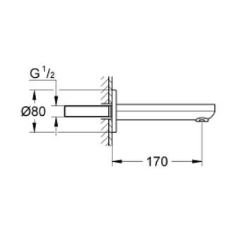 Potinkinis snapas voniai Grohe Eurostmart Cosmopolitan 1 Potinkinis snapas voniai Grohe Eurostmart Cosmopolitan 1