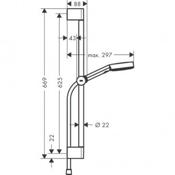 Potinkinės dušo sistemos komplektas HANSGROHE "5 in 1", RD E 300, RD Select S 120, stačiakampės formos, spalva - chromo 3 Potinkinės dušo sistemos komplektas HANSGROHE "5 in 1", RD E 300, RD Select S 120, stačiakampės formos, spalva - chromo 3