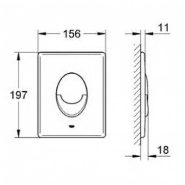 Potinkinio rėmo ir vandens nuleidimo mygtuko komplektas Grohe Rapid SL 3in1 4