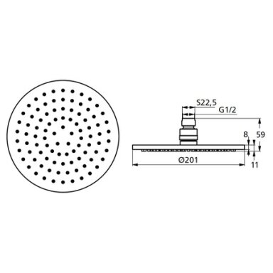 Potinkinė dušo galva Ideal Standard B9442AA su laikikliu B9444AA Potinkinė dušo galva Ideal Standard B9442AA su laikikliu B9444AA