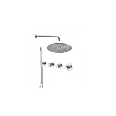 Potinkinė termostatinė dušo sistema su 30 cm skersmens dušo galva Paffoni Modular Potinkinė termostatinė dušo sistema su 30 cm skersmens dušo galva Paffoni Modular