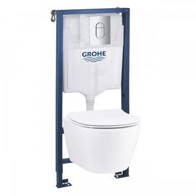 Potinkinio Grohe Rapid SL rėmo ir pakabinamo WC Grohe Serel Rimless komplektas (Grohe Solido 4-in-1) Potinkinio Grohe Rapid SL rėmo ir pakabinamo WC Grohe Serel Rimless komplektas (Grohe Solido 4-in-1)