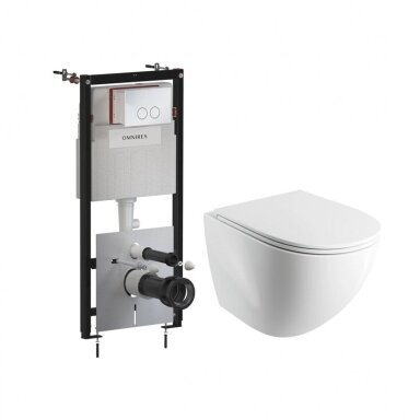 Potinkinio rėmo Omnires STRONGFRAME ECO su blizgaus chromo spalvos mygtuku ir pakabinamo klozeto Ottawa Comfort (Silent Power) 54 x 37 cm komplektas Potinkinio rėmo Omnires STRONGFRAME ECO su blizgaus chromo spalvos mygtuku ir pakabinamo klozeto Ottawa Comfort (Silent Power) 54 x 37 cm komplektas