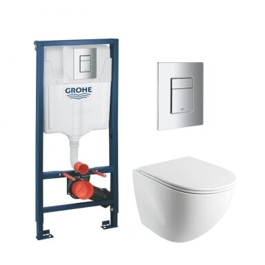 Potinkinio WC rėmo Grohe SOLIDO 3-IN-1 ir pakabinamo klozeto su plonu lėtaeigiu dangčiu Omnires Ottawa Comfort su Silent Power technologija 54 x 37 cm komplektas Potinkinio WC rėmo Grohe SOLIDO 3-IN-1 ir pakabinamo klozeto su plonu lėtaeigiu dangčiu Omnires Ottawa Comfort su Silent Power technologija 54 x 37 cm komplektas