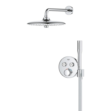 Potinkinis termostatinis dušo komplektas GROHE SmartControl Euphoria 260, 3 srovių, chromo spalvos