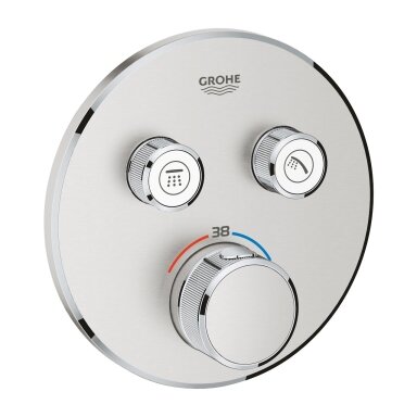 Nerūdijančio plieno spalvos potinkinis termostatinis maišytuvas Grohe GROHTHERM SMARTCONTROL Nerūdijančio plieno spalvos potinkinis termostatinis maišytuvas Grohe GROHTHERM SMARTCONTROL
