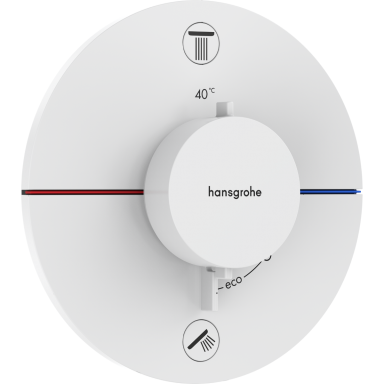 Potinkinis termostatinis maišytuvas Hansgrohe ShowerSelect Comfort S, baltas matinis Potinkinis termostatinis maišytuvas Hansgrohe ShowerSelect Comfort S, baltas matinis