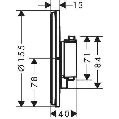 Potinkinis termostatinis maišytuvas Hansgrohe ShowerSelect Comfort S, baltas matinis Potinkinis termostatinis maišytuvas Hansgrohe ShowerSelect Comfort S, baltas matinis