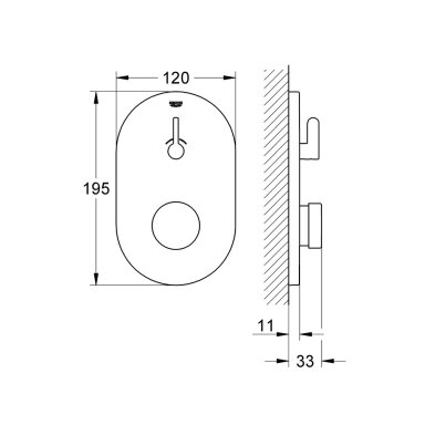 Potinkinis vieno taško maišytuvas Grohe EUROSMART COSMOPOLITAN T Potinkinis vieno taško maišytuvas Grohe EUROSMART COSMOPOLITAN T