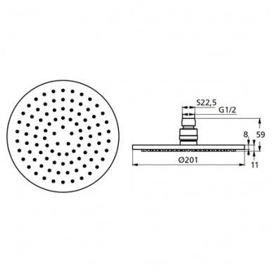 Potinkinė dušo galva Ideal Standard B9442AA su laikikliu B9444AA 1 Potinkinė dušo galva Ideal Standard B9442AA su laikikliu B9444AA 1