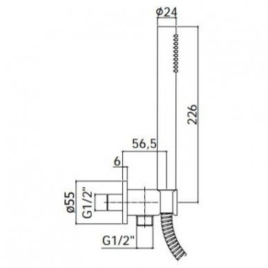 Potinkinė dušo sistema Paffoni Light (brushed nickel) 4 Potinkinė dušo sistema Paffoni Light (brushed nickel) 4