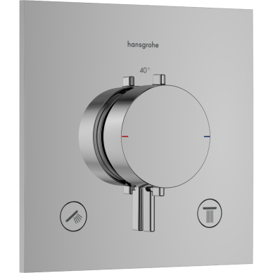 Potinkinės dušo sistemos komplektas HANSGROHE "5 in 1", RD E 300, RD Select S 120, stačiakampės formos, spalva - chromo 1