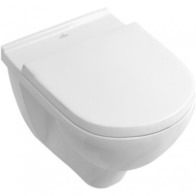 Potinkinio rėmo Geberit su chromuotu mygtuku ir Villeroy & Boch O.Novo Direct-flush WC komplektas 2