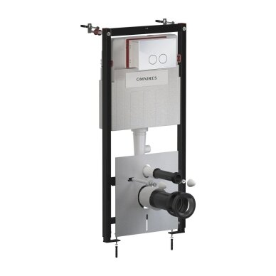 Potinkinio rėmo Omnires STRONGFRAME ECO su blizgaus chromo spalvos mygtuku ir pakabinamo klozeto Ottawa Comfort (Silent Power) 54 x 37 cm komplektas 2