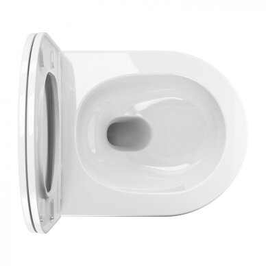 Potinkinio rėmo Omnires STRONGFRAME ECO su blizgaus chromo spalvos mygtuku ir pakabinamo klozeto Ottawa (Silent Power) 49 x 36,5 cm komplektas 6