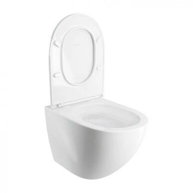 Potinkinio rėmo Omnires STRONGFRAME ECO su blizgaus vario spalvos mygtuku ir pakabinamo klozeto Ottawa Comfort (Silent Power) 54 x 37 cm komplektas 6