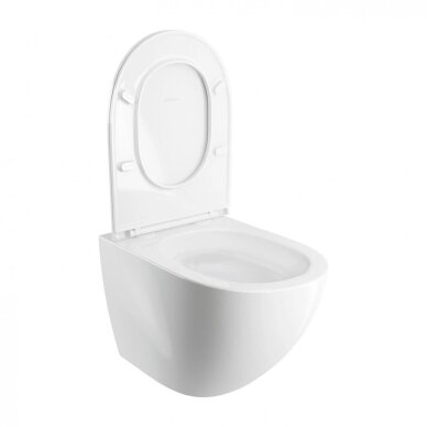 Potinkinio rėmo Omnires STRONGFRAME ECO su juodos matinės spalvos mygtuku ir pakabinamo klozeto Ottawa Comfort (Silent Power) 54 x 37 cm komplektas 6