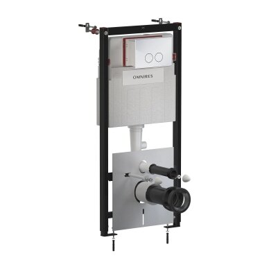 Potinkinio rėmo Omnires STRONGFRAME su ECO nuleidimu ir MINIMAL blizgaus chromo spalvos mygtuku komplektas