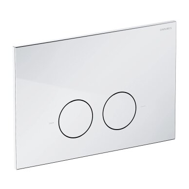 Potinkinio rėmo Omnires STRONGFRAME su MINIMAL blizgaus chromo spalvos mygtuku komplektas 1