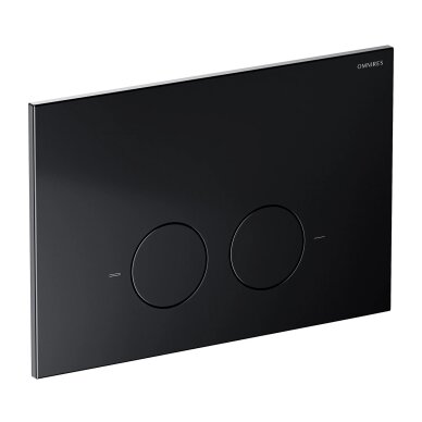 Potinkinio rėmo Omnires STRONGFRAME su MINIMAL juodos matinės spalvos mygtuku komplektas 1
