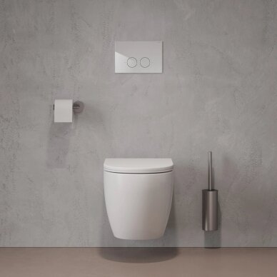 Potinkinio rėmo Omnires STRONGFRAME su ECO nuleidimu ir MINIMAL blizgiu baltos spalvos mygtuku komplektas 2