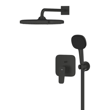 Potinkinis dušo komplektas Grohe Cubeo Tempesta 250 (be potinkinės dalies) juodos spalvos (Black matte) 1