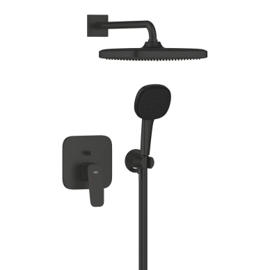 Potinkinis dušo komplektas Grohe Cubeo Tempesta 250 (be potinkinės dalies) juodos spalvos (Black matte) 2 Potinkinis dušo komplektas Grohe Cubeo Tempesta 250 (be potinkinės dalies) juodos spalvos (Black matte) 2