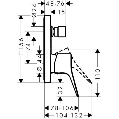Potinkinis maišytuvas Hansgrohe Vivenis, baltas matinis 1