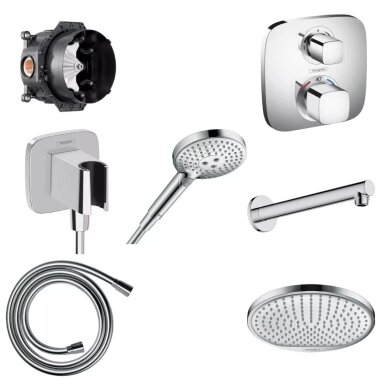 Potinkinis termostatinis dušo komplektas Hansgrohe Crometta S