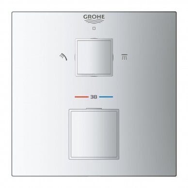 Potinkinis termostatinis dušo maišytuvas Grohe GROHTHERM CUBE 3