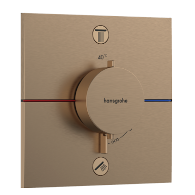 Potinkinis termostatinis maišytuvas Hansgrohe ShowerSelect Comfort E, šlifuotos bronzos Potinkinis termostatinis maišytuvas Hansgrohe ShowerSelect Comfort E, šlifuotos bronzos