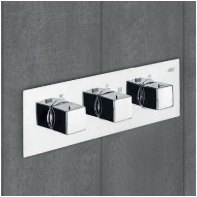 Potinkinis termostatinis trijų taškų vonios/dušo maišytuvas Alpi Una18