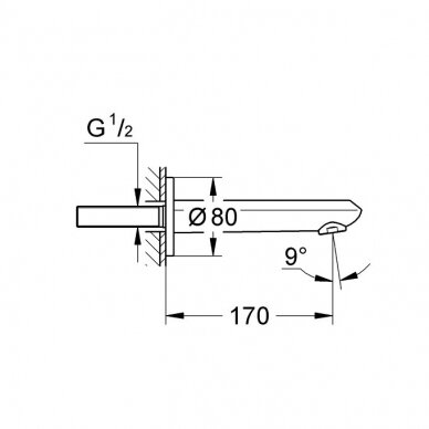 Potinkinis vonios snapas Grohe Eurodisc Cosmopolitan 1