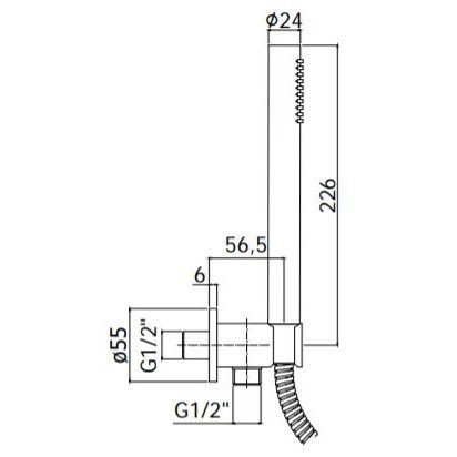 Potinkinė dušo sistema Paffoni Light (brushed nickel) 4 Potinkinė dušo sistema Paffoni Light (brushed nickel) 4