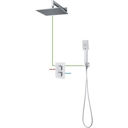 Potinkinė dušo sistema Omnires SYSFR14-6CR Potinkinė dušo sistema Omnires SYSFR14-6CR