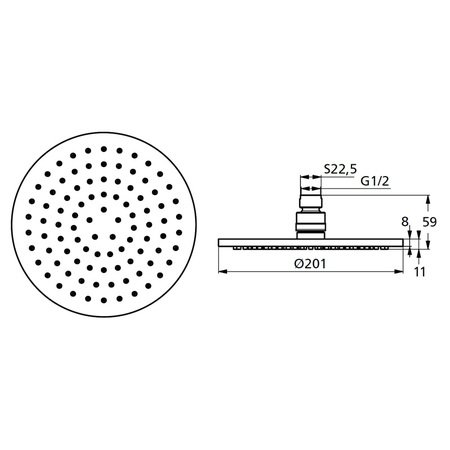 Potinkinė dušo galva Ideal Standard B9442AA su laikikliu B9444AA 1 Potinkinė dušo galva Ideal Standard B9442AA su laikikliu B9444AA 1
