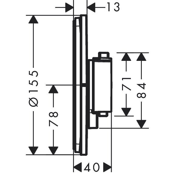Potinkinis termostatinis maišytuvas Hansgrohe ShowerSelect Comfort S, baltas matinis 1 Potinkinis termostatinis maišytuvas Hansgrohe ShowerSelect Comfort S, baltas matinis 1