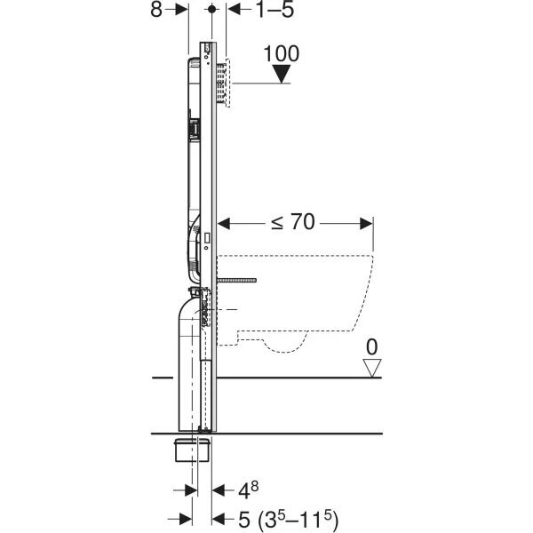 Potinkinis klozeto rėmas Geberit Duofix, Sigma bakelis, storis 8 cm 2 Potinkinis klozeto rėmas Geberit Duofix, Sigma bakelis, storis 8 cm 2