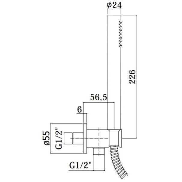 Potinkinė termostatinė dušo sistema Paffoni Light (brushed nickel) 3 Potinkinė termostatinė dušo sistema Paffoni Light (brushed nickel) 3
