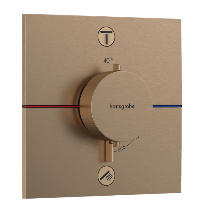 Potinkinis termostatinis maišytuvas Hansgrohe ShowerSelect Comfort E, šlifuotos bronzos
